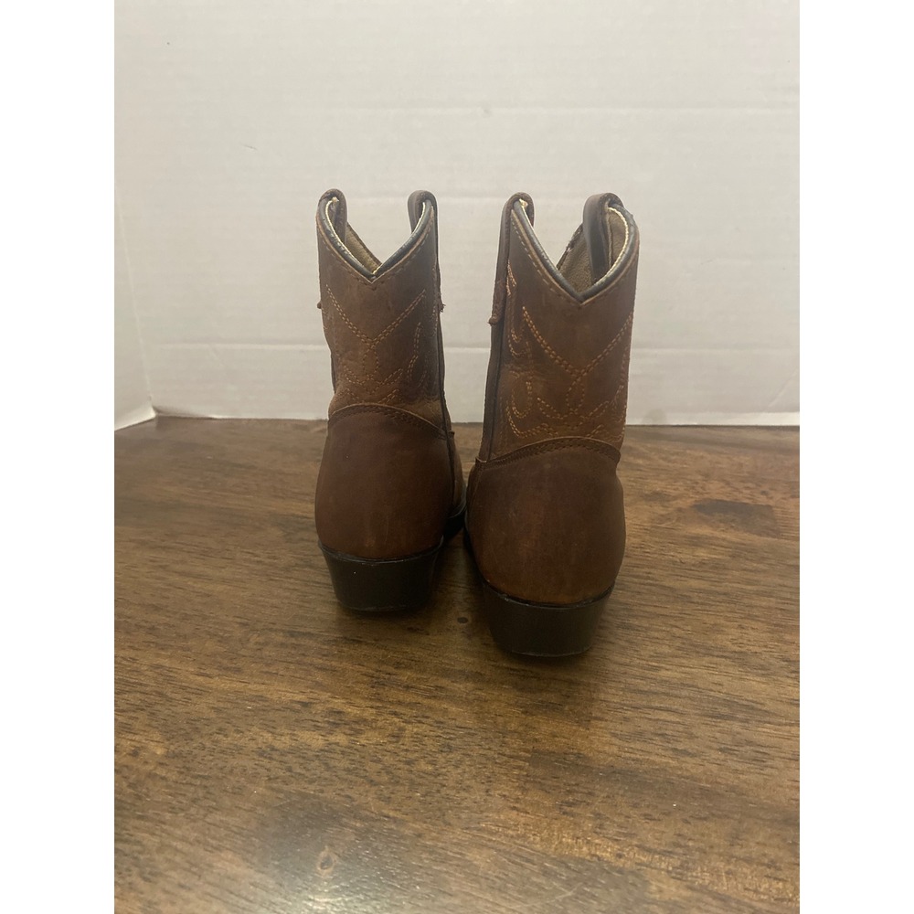 Smoky Mountain Boots Kids Brown Leather Western Cowboy Boots Style 3034T 7.5 D - Picture 3 of 6